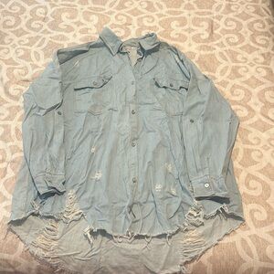 Lightweight Jean jacket distressed